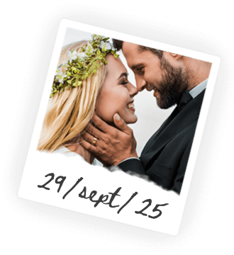 Fecha de la boda dentro de una invitación digital