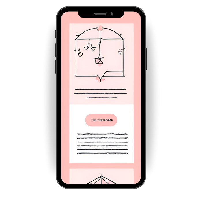 Boceto de los componentes de una invitación digital